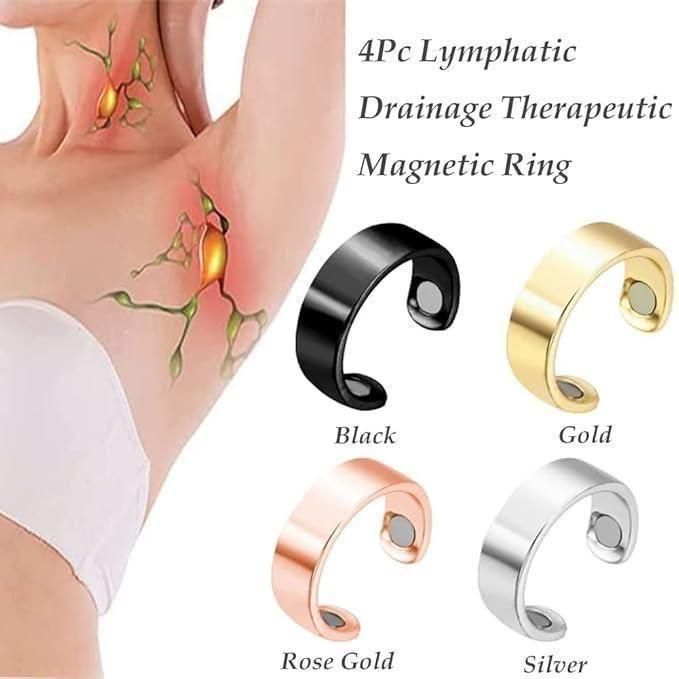 2 Pcs Lymphatic Drainage Therapeutic Magnetic Ring