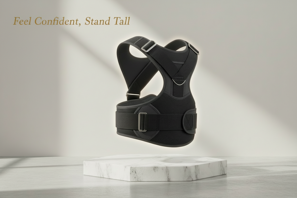Posture Corrector Belt – Feel Confident, Stand Tall .it should be professional and Asthetic looking